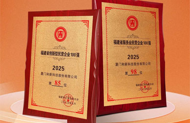 喜报 |和新科技荣登2025年福建省创新型及服务型民营企业双百强榜单！